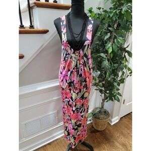 Natalie Anne Women's Multicolor Floral Scoop Neck Sleeveless Long Maxi Dress